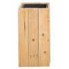 Beliani Pots, Cache-pots Et Jardinières D'extérieur Cache-pot D'extérieur En Bois Solide Bois Clair H50 -Parasols Soldes Magasin cache pot d exterieur en bois solide bois clair h50
