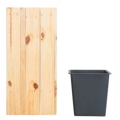 Beliani Pots, Cache-pots Et Jardinières D'extérieur Cache-pot D'extérieur En Bois Solide Bois Clair H50 -Parasols Soldes Magasin cache pot d exterieur en bois solide bois clair h50 2