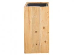 Beliani Pots, Cache-pots Et Jardinières D'extérieur Cache-pot D'extérieur En Bois Solide Bois Clair H50