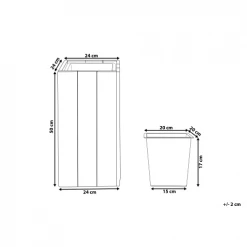 Beliani Pots, Cache-pots Et Jardinières D'extérieur Cache-pot D'extérieur En Bois Solide Bois Clair H50 -Parasols Soldes Magasin cache pot d exterieur en bois solide bois clair h50