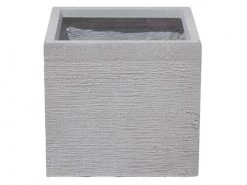 Beliani Pots, Cache-pots Et Jardinières D'extérieur Cache-pot D'extérieur En Céramique Blanc H28