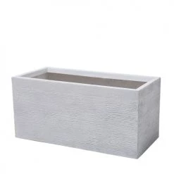 Beliani Pots, Cache-pots Et Jardinières D'extérieur Cache-pot D'extérieur En Céramique Blanc H37 -Parasols Soldes Magasin cache pot d exterieur en ceramique blanc h37 2