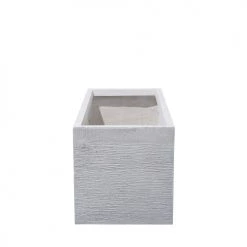 Beliani Pots, Cache-pots Et Jardinières D'extérieur Cache-pot D'extérieur En Céramique Blanc H37 -Parasols Soldes Magasin cache pot d exterieur en ceramique blanc h37 3