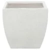 Beliani Pots, Cache-pots Et Jardinières D'extérieur Cache-pot D'extérieur En Céramique Blanc H44 -Parasols Soldes Magasin cache pot d exterieur en ceramique blanc h44