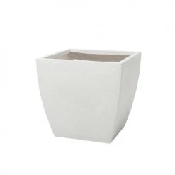 Beliani Pots, Cache-pots Et Jardinières D'extérieur Cache-pot D'extérieur En Céramique Blanc H51 -Parasols Soldes Magasin cache pot d exterieur en ceramique blanc h51 2