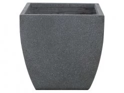 Beliani Pots, Cache-pots Et Jardinières D'extérieur Cache-pot D'extérieur En Céramique Gris H44