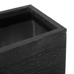 Beliani Pots, Cache-pots Et Jardinières D'extérieur Cache-pot D'extérieur En Céramique Noir H28 -Parasols Soldes Magasin cache pot d exterieur en ceramique noir h28 4