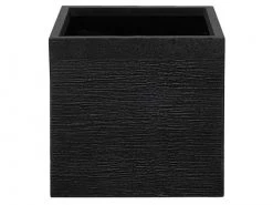 Beliani Pots, Cache-pots Et Jardinières D'extérieur Cache-pot D'extérieur En Céramique Noir H38