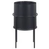 Beliani Pots, Cache-pots Et Jardinières D'extérieur Cache-pot D'extérieur En Métal Noir H28 -Parasols Soldes Magasin cache pot d exterieur en metal noir h28
