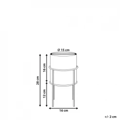 Beliani Pots, Cache-pots Et Jardinières D'extérieur Cache-pot D'extérieur En Métal Noir H28 -Parasols Soldes Magasin cache pot d exterieur en metal noir h28