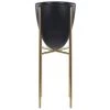 Beliani Pots, Cache-pots Et Jardinières D'extérieur Cache-pot D'extérieur En Métal Noir H41 -Parasols Soldes Magasin cache pot d exterieur en metal noir h41