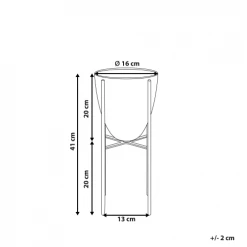 Beliani Pots, Cache-pots Et Jardinières D'extérieur Cache-pot D'extérieur En Métal Noir H41 -Parasols Soldes Magasin cache pot d exterieur en metal noir h41