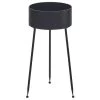 Beliani Pots, Cache-pots Et Jardinières D'extérieur Cache-pot D'extérieur En Métal Noir H50 -Parasols Soldes Magasin cache pot d exterieur en metal noir h50