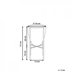 Beliani Pots, Cache-pots Et Jardinières D'extérieur Cache-pot D'extérieur En Métal Vert H31 -Parasols Soldes Magasin cache pot d exterieur en metal vert h31