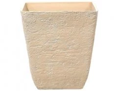 Beliani Pots, Cache-pots Et Jardinières D'extérieur Cache-pot D'extérieur En Pierre Beige H53