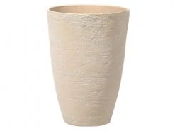 Beliani Pots, Cache-pots Et Jardinières D'extérieur Cache-pot D'extérieur En Pierre Beige H60
