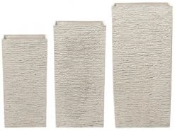 Beliani Pots, Cache-pots Et Jardinières D'extérieur Cache-pot D'extérieur En Pierre Beige H60 70 81