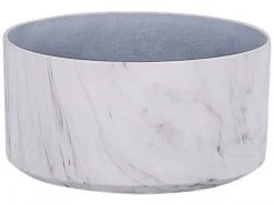 Beliani Pots, Cache-pots Et Jardinières D'extérieur Cache-pot D'extérieur En Pierre Blanc H22