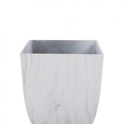 Beliani Pots, Cache-pots Et Jardinières D'extérieur Cache-pot D'extérieur En Pierre Blanc H34 42 -Parasols Soldes Magasin cache pot d exterieur en pierre blanc h34 42 2