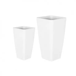 Beliani Pots, Cache-pots Et Jardinières D'extérieur Cache-pot D'extérieur En Pierre Blanc H57 76 -Parasols Soldes Magasin cache pot d exterieur en pierre blanc h57 76 2