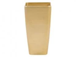 Beliani Pots, Cache-pots Et Jardinières D'extérieur Cache-pot D'extérieur En Pierre Doré H57