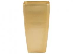 Beliani Pots, Cache-pots Et Jardinières D'extérieur Cache-pot D'extérieur En Pierre Doré H76