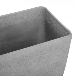 Beliani Pots, Cache-pots Et Jardinières D'extérieur Cache-pot D'extérieur En Pierre Gris H41 -Parasols Soldes Magasin cache pot d exterieur en pierre gris h41 1