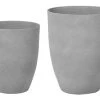 Beliani Pots, Cache-pots Et Jardinières D'extérieur Cache-pot D'extérieur En Pierre Gris H42 52 -Parasols Soldes Magasin cache pot d exterieur en pierre gris h42 52