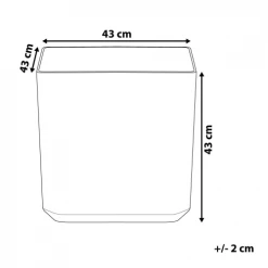 Beliani Pots, Cache-pots Et Jardinières D'extérieur Cache-pot D'extérieur En Pierre Gris H43 -Parasols Soldes Magasin cache pot d exterieur en pierre gris h43