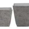 Beliani Pots, Cache-pots Et Jardinières D'extérieur Cache-pot D'extérieur En Pierre Gris H43 53 -Parasols Soldes Magasin cache pot d exterieur en pierre gris h43 53