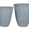 Beliani Pots, Cache-pots Et Jardinières D'extérieur Cache-pot D'extérieur En Pierre Gris H49 58 -Parasols Soldes Magasin cache pot d exterieur en pierre gris h49 58