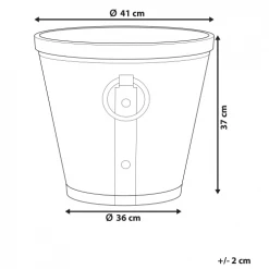 Beliani Pots, Cache-pots Et Jardinières D'extérieur Cache-pot D'extérieur En Pierre Marron H37 -Parasols Soldes Magasin cache pot d exterieur en pierre marron h37