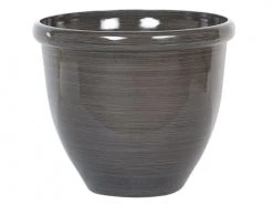 Beliani Pots, Cache-pots Et Jardinières D'extérieur Cache-pot D'extérieur En Pierre Marron H38