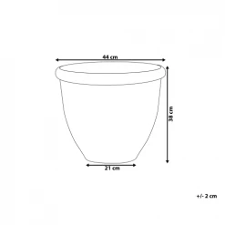 Beliani Pots, Cache-pots Et Jardinières D'extérieur Cache-pot D'extérieur En Pierre Marron H38 -Parasols Soldes Magasin cache pot d exterieur en pierre marron h38