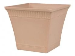 Beliani Pots, Cache-pots Et Jardinières D'extérieur Cache-pot D'extérieur En Pierre Rose H30