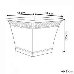 Beliani Pots, Cache-pots Et Jardinières D'extérieur Cache-pot D'extérieur En Pierre Rose H30 -Parasols Soldes Magasin cache pot d exterieur en pierre rose h30