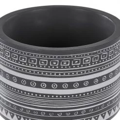 Beliani Pots, Cache-pots Et Jardinières D'extérieur Cache-pot D'extérieur En Plastique Gris H35 -Parasols Soldes Magasin cache pot d exterieur en plastique gris h35 2