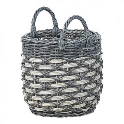 Beliani Pots, Cache-pots Et Jardinières D'extérieur Cache-pot D'extérieur En Rotin Blanc H38 43 50 -Parasols Soldes Magasin cache pot d exterieur en rotin blanc h38 43 50 2