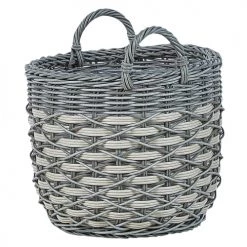 Beliani Pots, Cache-pots Et Jardinières D'extérieur Cache-pot D'extérieur En Rotin Blanc H38 43 50 -Parasols Soldes Magasin cache pot d exterieur en rotin blanc h38 43 50 3