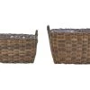 Beliani Pots, Cache-pots Et Jardinières D'extérieur Cache-pot D'extérieur En Rotin Marron H37 44 -Parasols Soldes Magasin cache pot d exterieur en rotin marron h37 44
