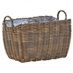 Beliani Pots, Cache-pots Et Jardinières D'extérieur Cache-pot D'extérieur En Rotin Marron H37 44 -Parasols Soldes Magasin cache pot d exterieur en rotin marron h37 44 2