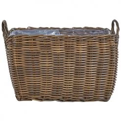 Beliani Pots, Cache-pots Et Jardinières D'extérieur Cache-pot D'extérieur En Rotin Marron H37 44 -Parasols Soldes Magasin cache pot d exterieur en rotin marron h37 44 4