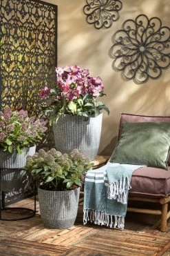 Mica Decorations Pots, Cache-pots Et Jardinières D'extérieur Cache-pot D'exterieur Gris H28 -Parasols Soldes Magasin cache pot d exterieur gris h28 1