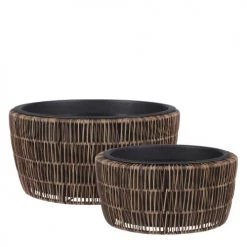 Mica Decorations Pots, Cache-pots Et Jardinières D'extérieur Cache-pot D'exterieur Marron Foncé (x2)