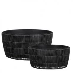 Mica Decorations Pots, Cache-pots Et Jardinières D'extérieur Cache-pot D'exterieur Noir (x2)