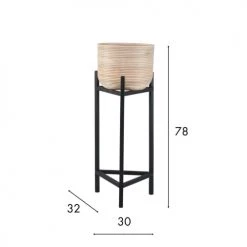 Now’s Home Pots, Cache-pots Et Jardinières D'extérieur Cache-pot En Rotin Pieds En Métal Noir H66-78 -Parasols Soldes Magasin cache pot en rotin pieds en metal noir h66 78 3