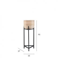 Now’s Home Pots, Cache-pots Et Jardinières D'extérieur Cache Pot En Rotin Pieds En Métal Noir H78-95 -Parasols Soldes Magasin cache pot en rotin pieds en metal noir h78 95 3