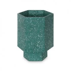 Zago Pots, Cache-pots Et Jardinières D'extérieur Cache-pot En Terrazzo Vert Canard -Parasols Soldes Magasin cache pot en terrazzo vert canard 3