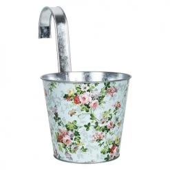 Esschert Design Pots, Cache-pots Et Jardinières D'extérieur Cache Pot En Zinc à Suspendre Motif Roses