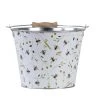 Esschert Design Pots, Cache-pots Et Jardinières D'extérieur Cache Pot Seau En Zinc 27 Cm Imprimés Abeilles -Parasols Soldes Magasin cache pot seau en zinc 27 cm imprimes abeilles